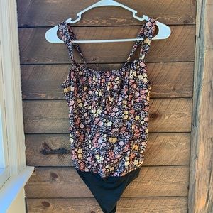 Abercrombie and Fitch Floral Bodysuit Tank